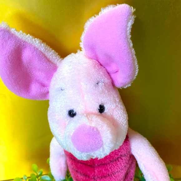 DISNEY WINNIE THE POOH PIGLET BEANY PLUSH POOH 100 ACRE COLLECTION GUND 9.5” - Picture 5 of 12